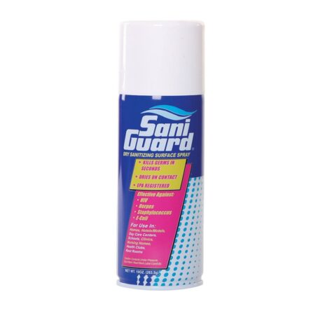 2 Cases SaniGuard (24 Cans) 10 oz. Dry on Contact Sanitizing Surface Spray